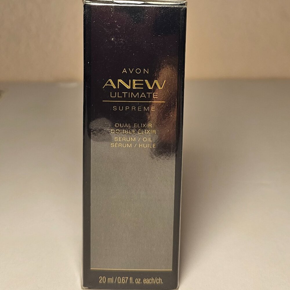 Avon Anew Ultimate Supreme Dual Elixir Serum .67 OZ 20ml Brand New with Box - Picture 2 of 6